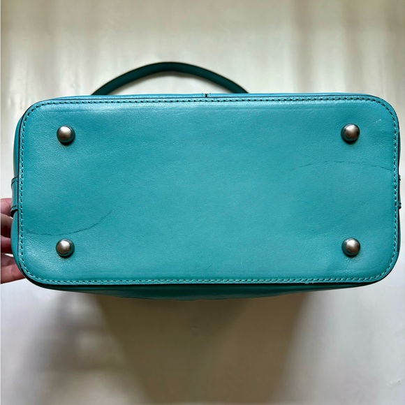 Patricia Nash Harper Tooled Leather Shoulder Bag with Crossbody Strap-Blue Grass - Picture 4 of 8